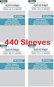 Sleeve Kings Card Sleeves 63.5x88mm Standard Size - Clear Polypropylene, 60 Micron, 440 Standard B