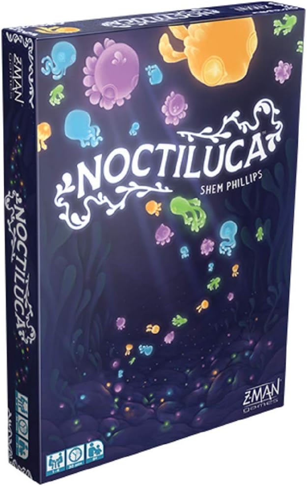 Z-Man Games Noctiluca Board Game - Dive into The Glowing Depths in This Colorful Dice Game! Strategy Game for Kids & Adult...