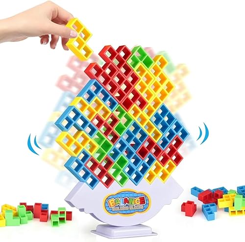 64 Pcs Stacking Tower Game with 22 Cards, Giant Tumble Balance Game fo — Real-world performance testing in action