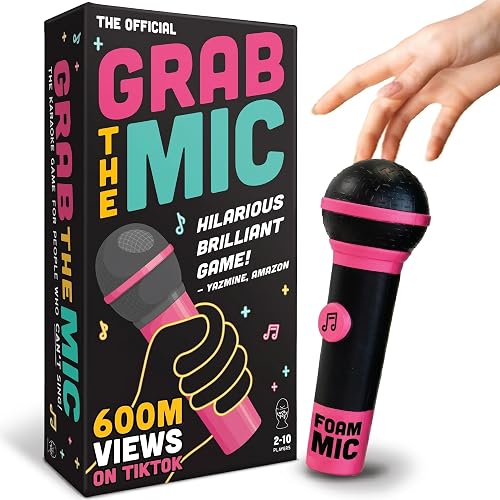 Lucky Egg Official Grab The Mic – Family Karaoke Board Game w/Foam Mic — Our recommended configuration for best results