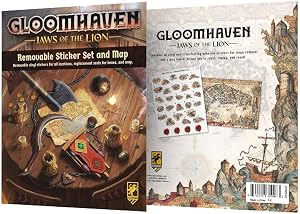Gloomhaven Cephalofair Games: Jaws of The Lion Removable Sticker Set & Map