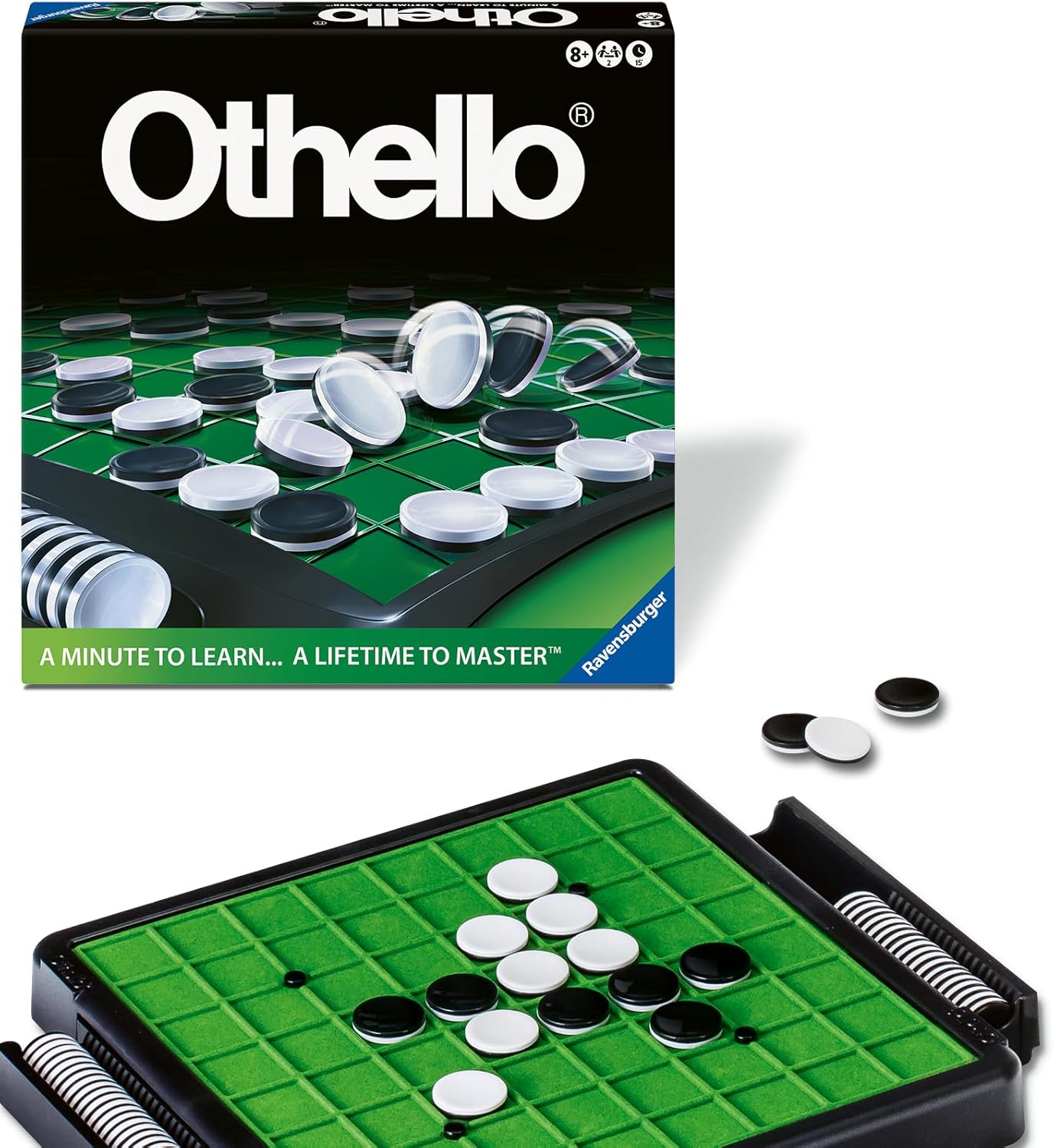 Ravensburger Othello - Classic Strategy Board Game for 2 Players - Easy to Learn, Hard to Master - Fast-Paced Family Fun -...