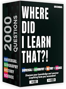 Trivia Card Games for Adults with 2000 Questions – Party Board Games for Adults, Teens&amp