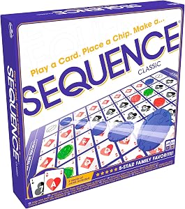 SEQUENCE- Original SEQUENCE Game with Folding Board, Cards and Chips by Jax ( Packaging ma