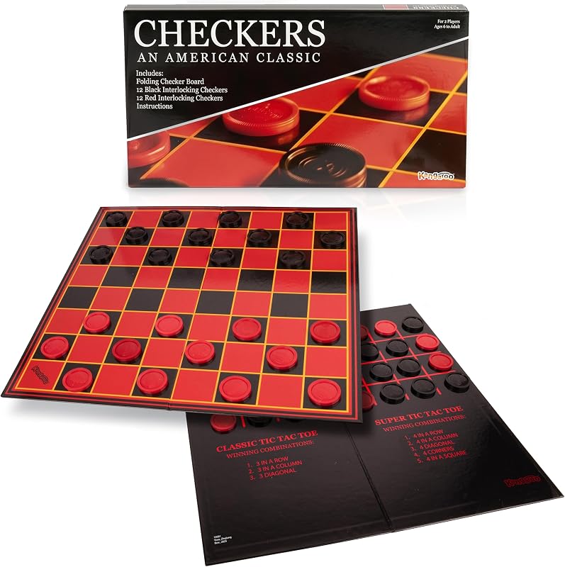 Kangaroo Multiplayer Strategy Checkers Board Game