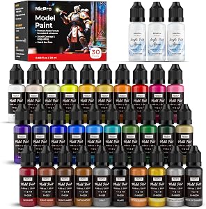 Nicpro 30 Colors Model Paint Set, Ready to Use Modeling Acrylic Paints, Miniature Paint Set for B