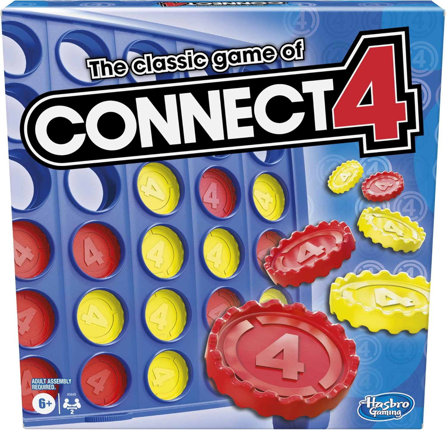Hasbro Gaming Connect 4 Classic Grid, 4 in a Row Game, Strategy Board Games for Kids, 2 Players for Family and Kids, Easte...