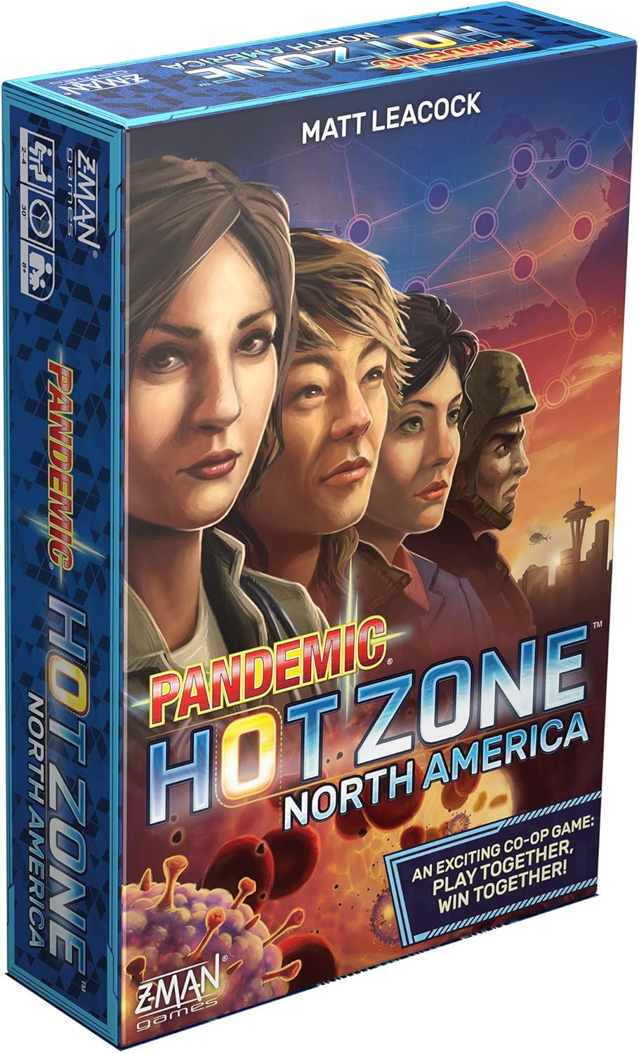 Pandemic Hot Zone: North America Board Game - Unite to Save The Continent! Cooperative Strategy Game for Kids and Adults, ...