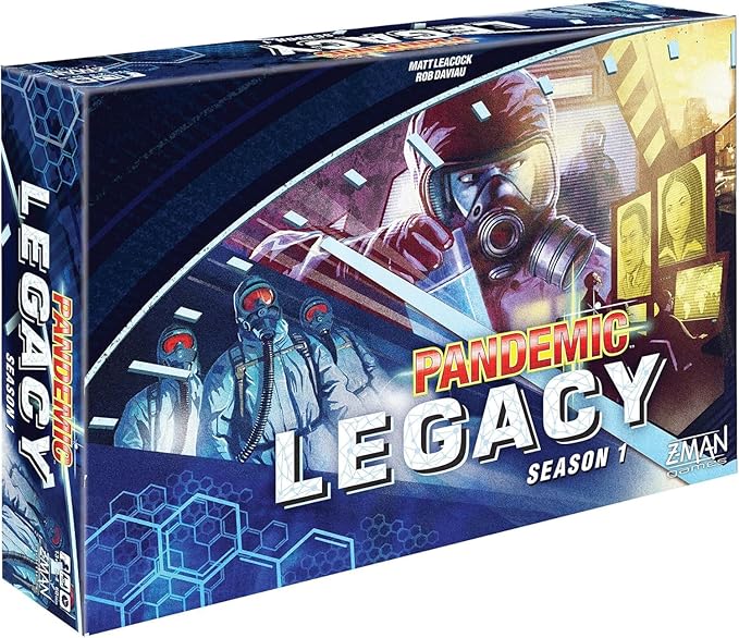 Pandemic Legacy Season 1 Board Game (Blue) - Epic Year-Long Battle Against Deadly Diseases! Cooperative Strategy Game for Family Game Night, Ages 13+, 2-4 Players, 1 Hr Playtime, M
