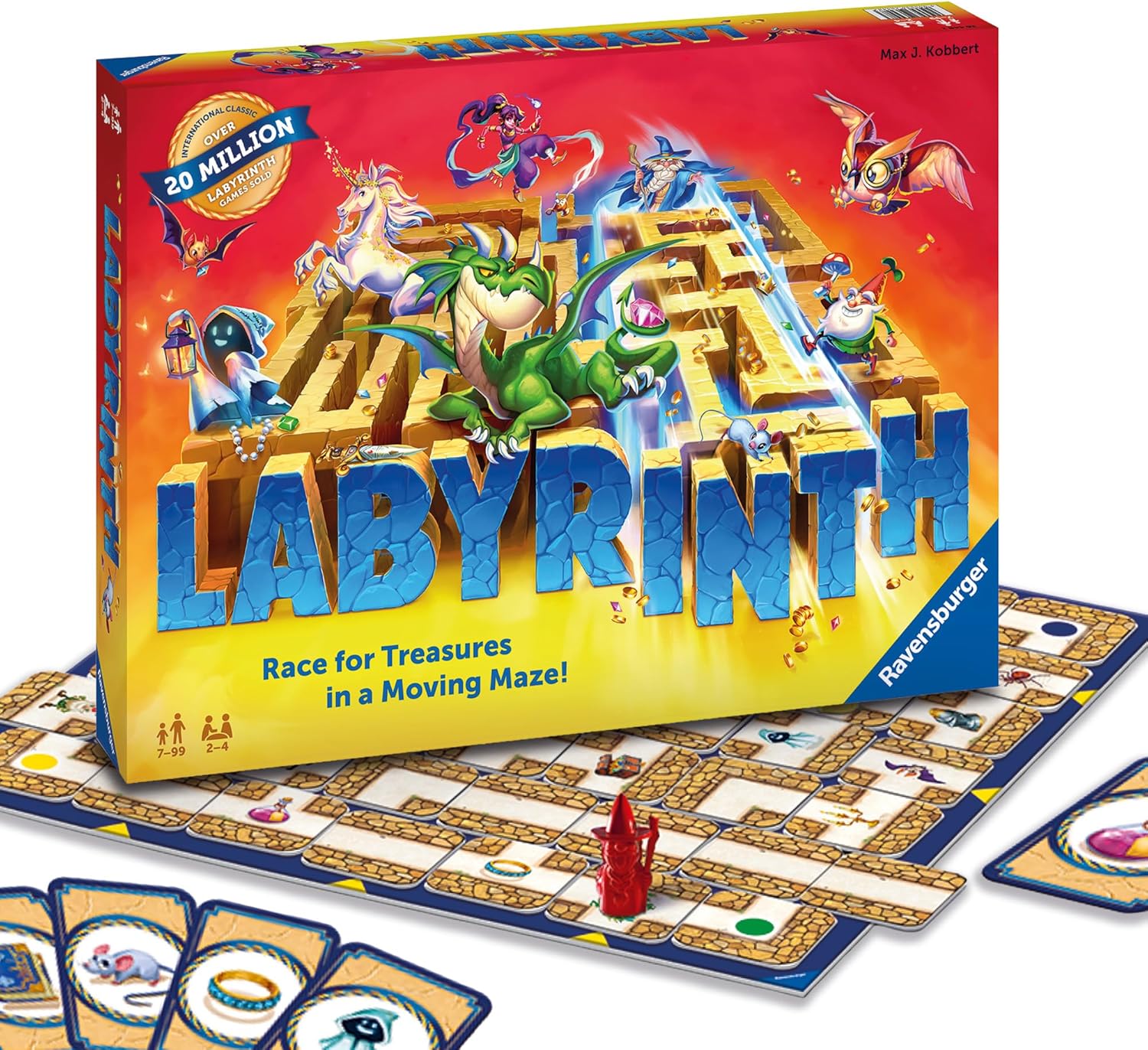 Ravensburger Labyrinth Board Game - A Strategic Maze Challenge for Family Nights - Find Treasures & Block Opponents - MESH...