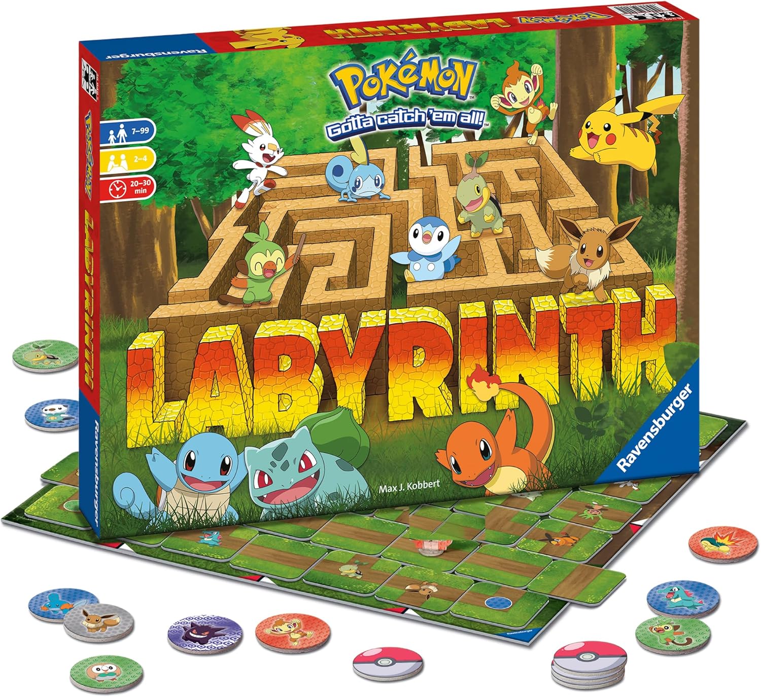 Ravensburger Labyrinth Pokemon Board Game - A Strategic Maze Adventure for Family Nights & Pokemon Parties - Includes Pika...