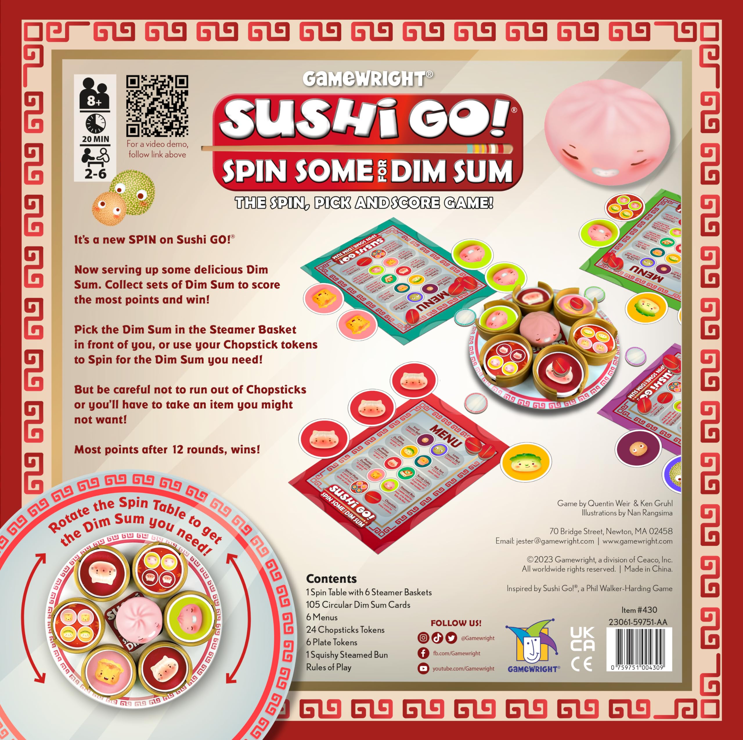 Gamewright - Sushi Go! Spin Some for Dim Sum Board Game — Our recommended configuration for best results